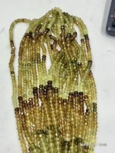 Cuentas Rondelle facetadas sombreadas de granate Grosular natural, tamaño de 5 a 6mm, hebra de 16 pulgadas para collar y pulsera artesanal - Product Image 3