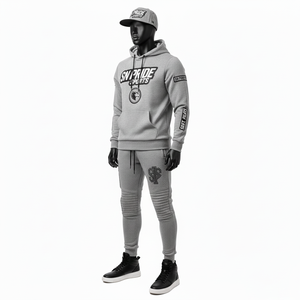 Vente chaude, approvisionnement direct d'usine, logo personnalisé de haute qualité imprimé, dernière mode décontractée unisexe, sweat à capuche brodé respirant 100% - Product Image 3