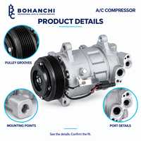 Compresseur de climatisation automobile 12V type Denso 64525B79501 6SV14C pour BMW 330i 2015-2018 6PK 110mm, fourniture d'usine