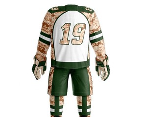 Uniforme de hockey sur glace personnalisable pour hommes en tissu respirant avec motif imprimé et technique de broderie anti-plis – Vente en gros - Product Image 4