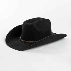Chapeau de cow-boy en cuir véritable pour hommes avec un design occidental classique, idéal pour Rodeo Ranchwear et Country Music Fashion - Product Image 5