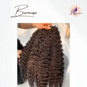 Ekstensi rambut manusia kualitas tinggi Burmese yang sangat kuat dan tebal, Wig tenun dan Wig Vietnam, renda Wig Hd 13x6