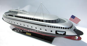 Gia Nhien Fabricant Conception personnalisée quantité minimale de commande bas MV KALAKALA FERRY MODÈLE DE BATEAU EN BOIS-MODÈLE DE BATEAU EN BOIS DE HAUTE QUALITÉ Fait à la main - Product Image 3