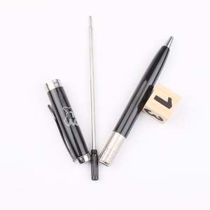 Stylo bille en métal argenté, pointe de 1,0 mm, logo personnalisé, stylos promotionnels d'entreprise, encre noire et bleue, recharge Parker, nouveauté - Product Image 6