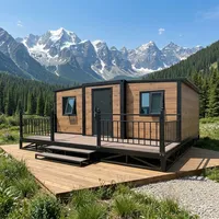 Villa préfabriquée extensible à double aile, maison pliante pour complexe de glamping et location de vacances en bord de mer