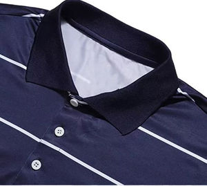 Polos con logotipo personalizado para hombre, camiseta Polo de poliéster lisa en blanco con bordado personalizado de golf informal de algodón de color sólido de talla grande - Product Image 4