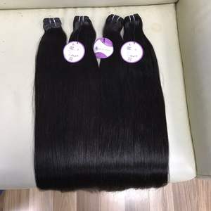 Gran oferta 2023, extensiones humanas, cabello liso doble, trama recta, cabello vietnamita, negro mcsara - Product Image 1