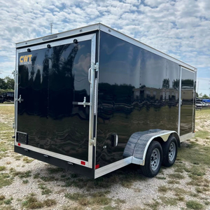 Livraison gratuite Remorque de transport fermée 6X12 7000 lb GVWR pour entrepreneurs et déménageurs ayant besoin de sécurité, compacte, solide, facile à remorquer - Product Image 1