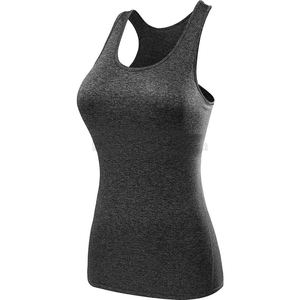 Moda malla Stringer Singlet chaleco sin espalda mujeres Tank Top Fitness entrenamiento Yoga ropa secado rápido correr gimnasio camisa - Product Image 4