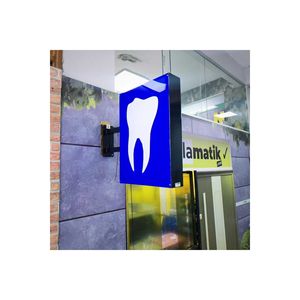 Segno del dentista 50x70cm illuminato a doppia faccia