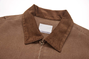 OEM Wholesale Custom logo Printed Embroidery Patches Casual <b>Canvas</b> Vintage <b>Work</b> <b>Jacket</b> Men - Product Image 4