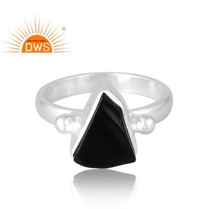 แหวนพลอยออบซิเดียนธรรมชาติสีเงิน925ขายดีเครื่องประดับที่กำหนดเองสำหรับผู้หญิงของขวัญสำหรับผู้หญิงสำหรับเธอ - Product Image 3