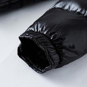 Cálido brillante burbuja abrigos manga larga sólido cremallera bolsillo corto puffer chaqueta invierno abajo chaqueta hombres - Product Image 5