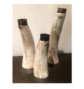 เชิงเทียนเขาควายดีไซน์สูงสุด2ชิ้นขาตั้งเหล็ก100% สีธรรมชาติโบราณเชิงเทียน & วัวฮอร์น - Product Image 6