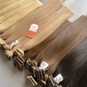 Extensions de cheveux naturels bruts à bandes adhésives, 100% cheveux humains vietnamiens, double épaisseur, pour la revente en gros - Product Image 1