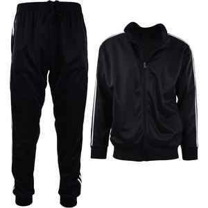 Black Mens Athletic 2 Piece Tracksuit Set 2024 Professional High Quality Tracksuit Hood Sweatsuit Men Track Suit - Product Image 3