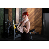 100% Baumwolle Sports Gym Fitness Yoga Handtuch mit Bank gefaltete Fixierung Weiches saugfähiges Schweißtuch 50x100 cm für Workout Training