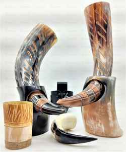 Cuerno vikingo de búfalo de mesa, cerveza de nuevo diseño para Hotel, cuerno para beber, exportador mayorista, nuevo cuerno vikingo para beber, calidad estándar - Product Image 6