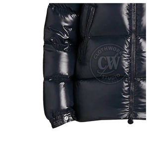 Nuevo diseño, venta al por mayor, chaqueta de burbuja de invierno para hombre, con capucha, transpirable, de secado rápido, manga larga, logotipo personalizado, servicio OEM 100% - Product Image 6