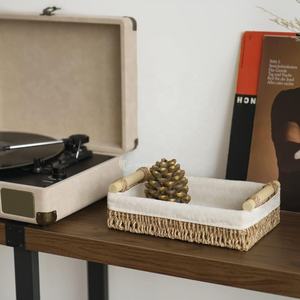 SET Woven <b>Seagrass</b> <b>Basket</b> Set for Living Room, <b>Laundry</b> and Storage, Under Shelf Storage <b>Basket</b>, Handmade Woven Natural Fiber - Product Image 3