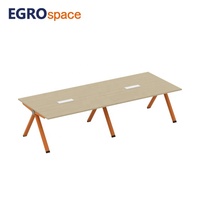 EGROspace Mobilier Professionnel – Bureau de Réunion Modulaire Minimaliste avec Pieds Métalliques pour Formation et Conférence