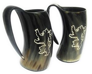 Chope à boire en corne pour les reconstitutions historiques médiévales, chope à boire en corne de l'époque viking, chope à boire en corne éthiquement issue de sources durables pour les bars et les clubs - Product Image 5