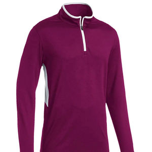 Sweat-shirts à demi-zip confortables et extensibles 100 % coton, respirants, en polaire unie pour l'hiver, grandes tailles, hauts de sport – Fabriqués au Pakistan - Product Image 1