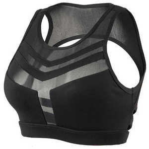 สปอร์ตบราสำหรับผู้หญิงเสื้อแขนกุดแห้งเร็วสีพื้นชุดออกกำลังกายคอกลมดีไซน์ไม่เหมือนใคร - Product Image 5
