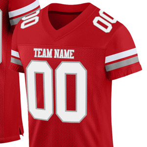 Jersey de uniforme de fútbol americano personalizado de la mejor calidad al por mayor recién llegados jersey de fútbol por sublimación camisetas de color rojo - Product Image 5