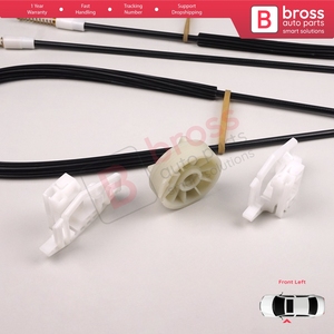 Kit de réparation de lève-vitre électrique BWR586 gauche pour Megane MK2 BM0/1 CM0/1 2002-2009 3 portes Hatchback Coupé 8200325138 - Product Image 6