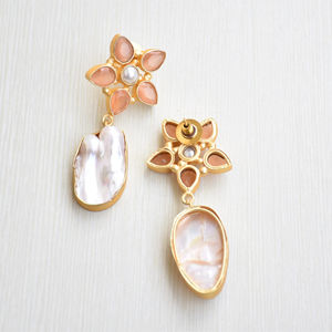 Aretes de Aro de Latón al por Mayor, Perla Natural, Joyería de Piedras Preciosas Auténticas, Textura de Latón Mate, Sin Níquel, Duraderos, Premium, Listos para B2B - Product Image 6