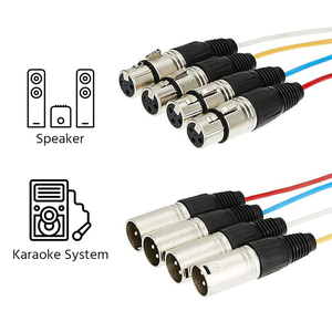 Câble multipaire XLR 4 canaux, connecteur mâle <span class=keywords><strong>vers</strong></span> 4 microphones femelles - Product Image 5