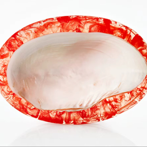 Ensemble de vaisselle moderne en coquillage en résine fait à la main, bols et plateaux artistiques et écologiques pour tables de mariage et de célébration - Product Image 1