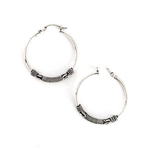 Fine Silver Hoop <b>Cuff</b> <b>Earrings</b> 5.2 Gram Weight - Product Image 1