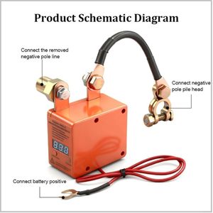 Interrupteur de déconnexion de batterie <span class=keywords><strong>12V</strong></span> 24V avec télécommande, faible courant de veille et arrêt automatique - Product Image 5