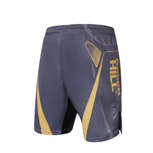 Pantalones Cortos de MMA GREEN HILL 2023, Diseño Personalizado, Ropa Deportiva de Seda Gris, Equipo de Entrenamiento de Combate con Característica Elástica, Técnica de Sublimación - Product Image 4