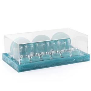 Juego de Tazas de Té y Café de Resina Epoxi Premium de 12 Piezas con Platos y Cúpula Acrílica, Caja de Regalo Hecha a Mano Istikana para Eid Ramadán - Product Image 3