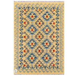 Alfombra Kilim de Maimana, Afganistán, 123 x 84 cm, Decoración de Pared, Alfombra Artística - Product Image 1