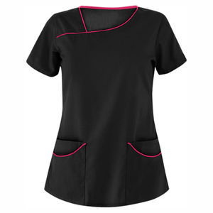 Top Trending Women's Medical Scrub Tops por encargo ligero transpirable OEM manga corta enfermera Scrub tops con colores personalizados - Product Image 2