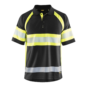 Custom <b>Hi</b> <b>Vis</b> Reflective Stripes Workwear Polo <b>T</b> <b>Shirt</b> Breathable Safety Uniform for Construction Industrial Use - Product Image 4