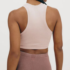 Top corto liso recortado para mujer, camiseta sin mangas de tamaño Regular de calidad superior, camiseta sin mangas sostenible superventas para mujer - Product Image 2