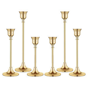 Ensemble de 3 bougeoirs coniques en métal en argent, noir et or pour Noël, Pâques et anniversaire-OEM ODM Candleholder Vente en gros - Product Image 5