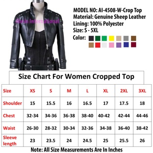 Top court pour femmes, vestes courtes en cuir, nouveau modèle personnalisé, cuir véritable respirant, hauts courts pour femmes - Product Image 5