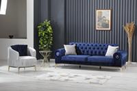 Canapé Chesterfield moderne de luxe à trois places avec revêtement amovible en bois, best-seller pour salon