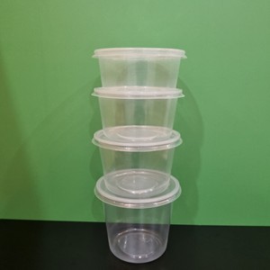 Tamaño personalizado aceptado fabricante de Vietnam 350 500 550 600 700 1000 1200ml forma redonda PP envases de plástico para alimentos con tapa - Product Image 1