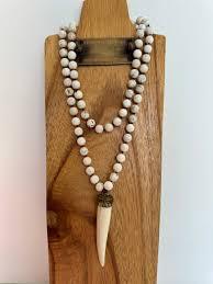 Collar de cuerno de búfalo hecho a mano para mujer, cadena larga con técnica pulida, artesanías naturales de primera calidad a la venta - Product Image 3