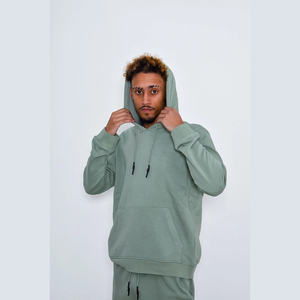 <b>Men's</b> Casual Athletic Short Sets 2-Piece Track Sweatsuits with <b>Hoodies</b> for <b>Running</b> 100% Cotton Plus Size Suitable Sports Outfit - Product Image 3