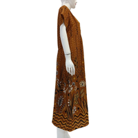 Vestido informal Jumbo con cuello en V para mujer, ropa de dormir con hermoso patrón floral
