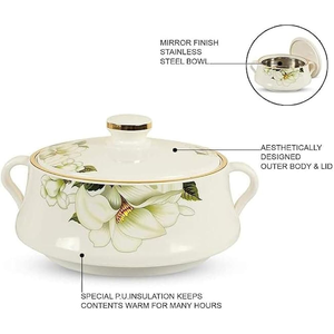 Olla de Acero Inoxidable Aislada de Lujo para Uso en Exteriores, Juego de 3 Piezas de 1.5L+2L+2.5L, Calentador de Comida Ecológico y Minimalista - Product Image 4