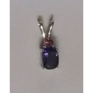 Pendentif artisanal en améthyste et grenat naturels pour femme, en argent sterling 925 avec sertissage clos et motif dessin animé unique Shah Gems en or rose - Product Image 1